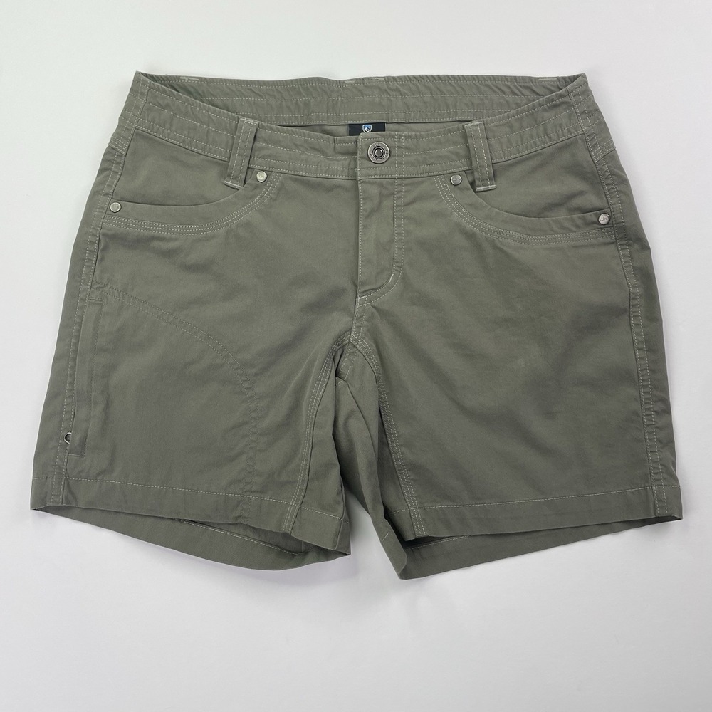 Kuhl Shorts Women's Size 6 Green Grey 6" Inseam Summer Hiking Outdoors